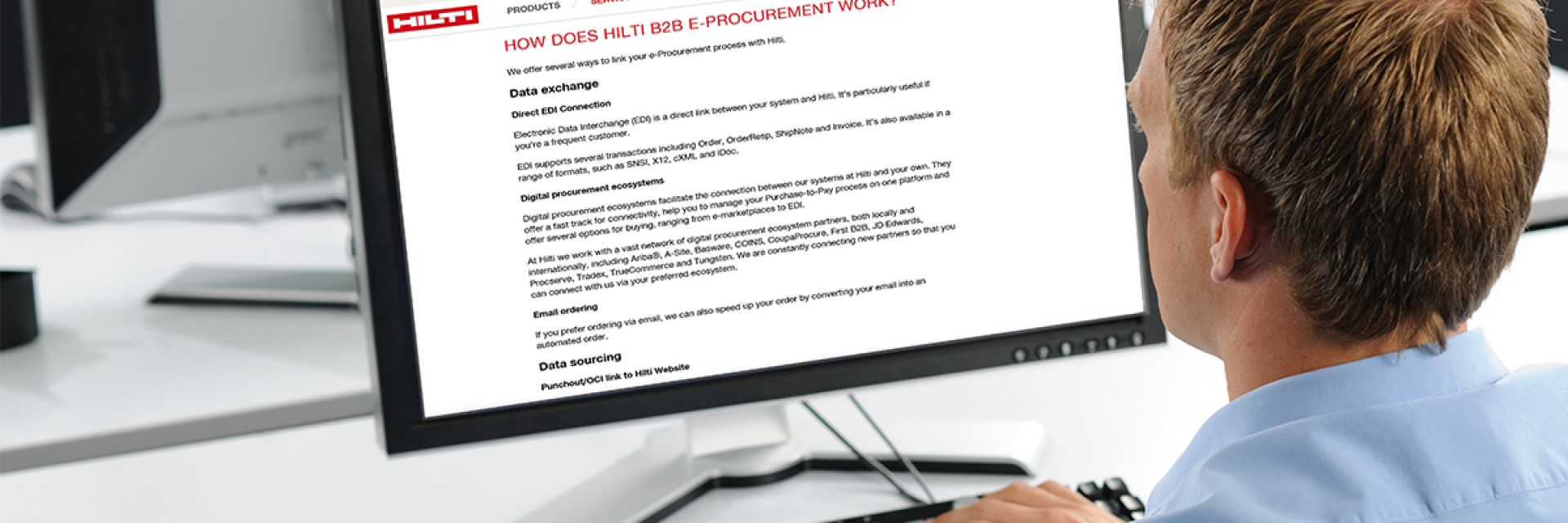 E-procurement and email ordering