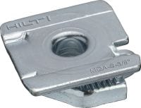 MQA-S Galvanised pipe clamp saddle for connecting threaded components to strut channels