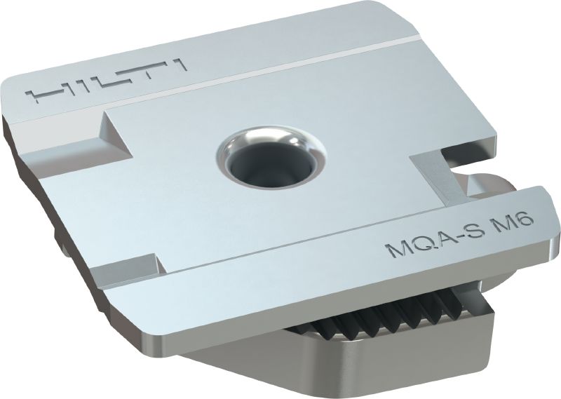 Image 1 of 8: MQA-S Pipe clamp saddle Galvanised pipe clamp saddle for connecting threaded components to MQ/HS channels