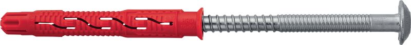 HRD-PR2 Plastic screw anchor Pre-assembled plastic anchor for concrete and masonry with highly corrosion-resistant screw (A2 stainless steel, pan head)