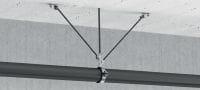 MQS-HR Seismic hinge Galvanised hinge for seismic bracing of MEP support structures Applications 1