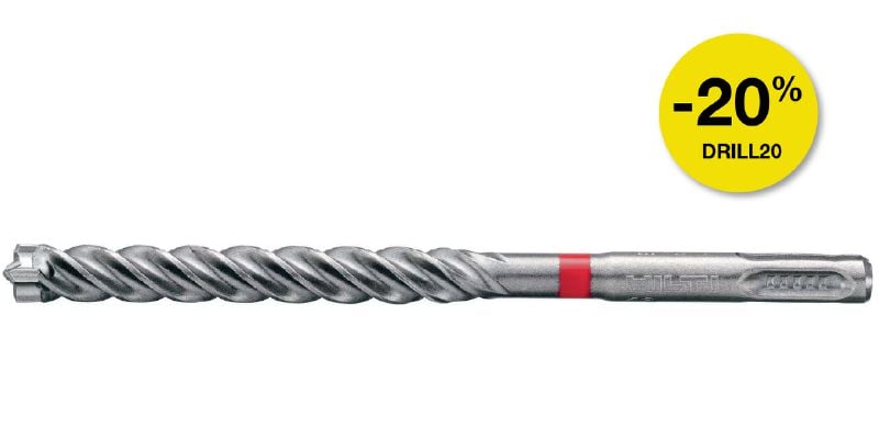 Image 1 of 10: TE-CX (SDS Plus) Metric hammer drill bit Ultimate SDS Plus (TE-C) hammer drill bit for anchor drilling into reinforced concrete (metric)