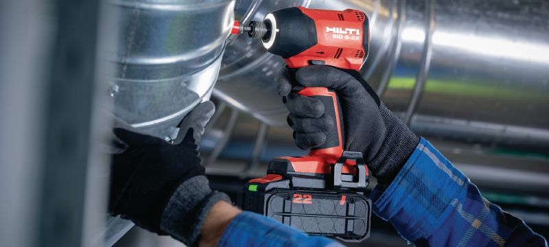 SID 6-22 Cordless impact driver Power-class cordless impact driver with high-speed brushless motor and precise handling to help you save time on high-volume fastening jobs (Nuron battery platform) Applications 1