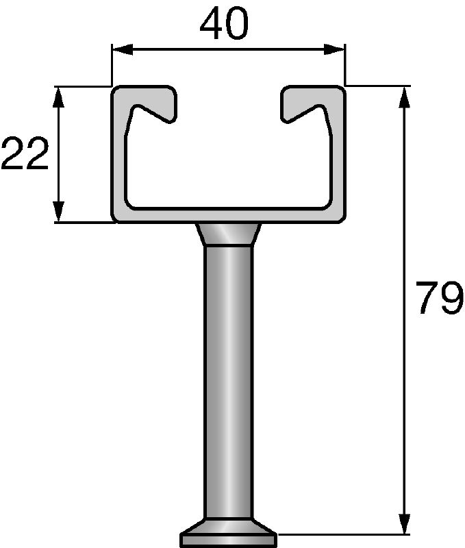 HAC-C Hot-rolled anchor channel Hot-rolled cast-in anchor channels in standard sizes and lengths suitable for a wide range of applications