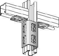 MQV-2/2 D Channel connector Galvanised flexible channel connector for two-dimensional structures