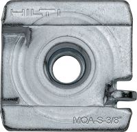 MQA-S Galvanised pipe clamp saddle for connecting threaded components to strut channels