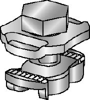 MQN Channel connector Galvanised channel connector for joining any elements with a butterfly opening