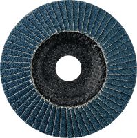 Go to slide 3 of 4: AF-D SP Convex flap disc Premium fibre-backed convex flap discs for rough to fine grinding of stainless steel, steel and other metals