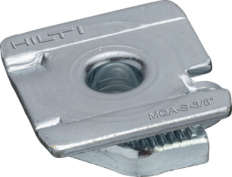 MQA-S Galvanised pipe clamp saddle for connecting threaded components to strut channels