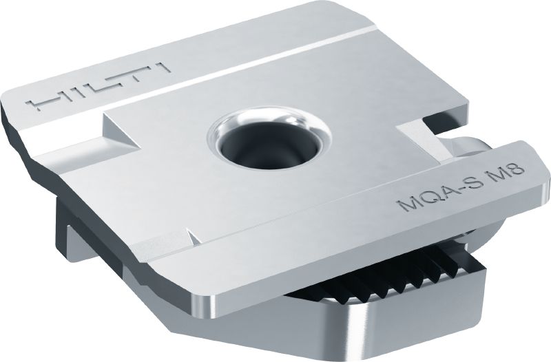 Image 2 of 8: MQA-S Pipe clamp saddle Galvanised pipe clamp saddle for connecting threaded components to MQ/HS channels
