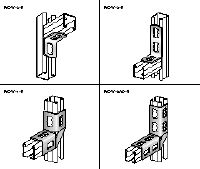 MQW 90°-R Angle connector Stainless steel (A4) 90-degree angle for connecting multiple MQ strut channels