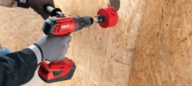 SF 6H-A22 Cordless hammer drill driver Power class cordless 22V hammer drill driver with Active Torque Control and electronic clutch for universal use on wood, masonry, metal and other materials Applications 1
