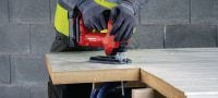 SJD 6-22 Cordless jigsaw Powerful top-handle cordless jigsaw with optional on-board dust collection for precise straight or curved cuts (Nuron battery platform) Applications 3