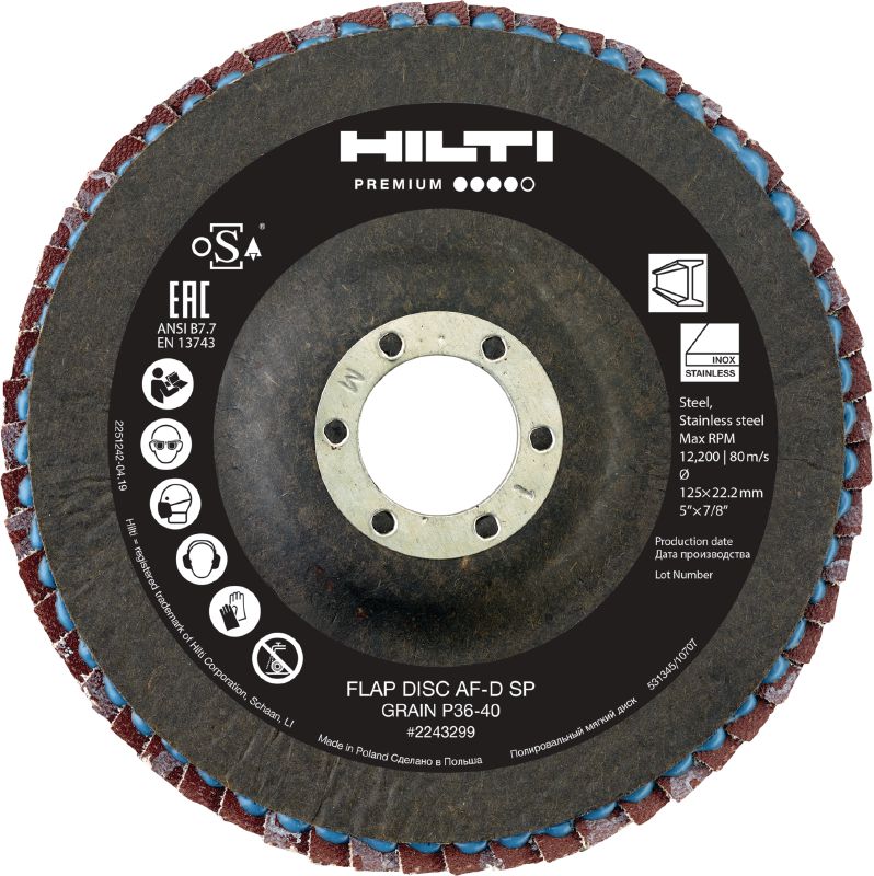 Image 1 of 4: AF-D SP Convex flap disc Premium fibre-backed convex flap discs for rough to fine grinding of stainless steel, steel and other metals