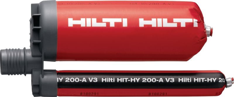 HIT-HY 200-A V3 adhesive anchor Ultimate-performance injection mortar – fast-cure adhesive anchor approved for structural base plate anchoring and post-installed reinforcing bar connections in concrete
