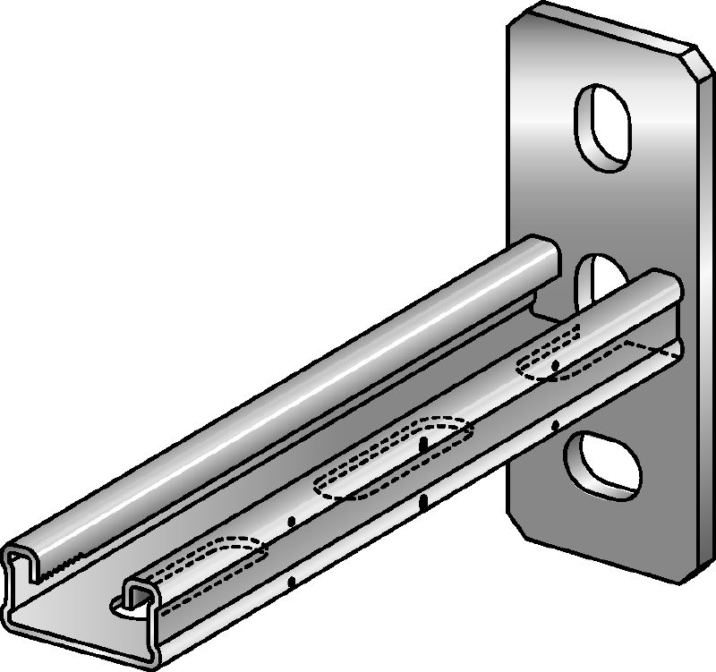 MQK-21-F Bracket Hot-dip galvanised (HDG) bracket for medium-duty applications